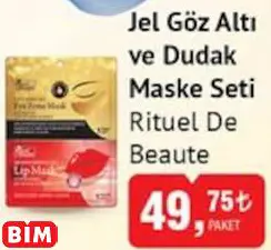 RİTUEL DE BEAUTE JEL GÖZ ALTI VE DUDAK MASKE SETİ